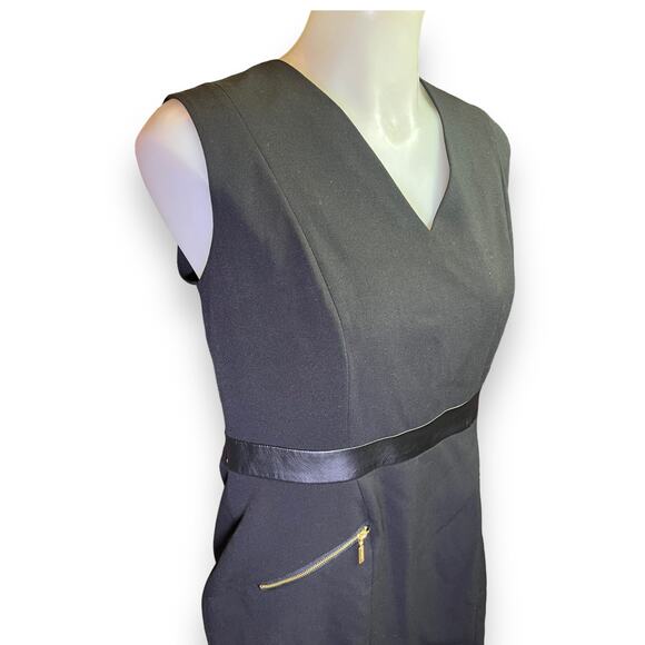Calvin Klein Black Sheath Crepe Dress Work Career | Sz 12 | NWT - Picture 5 of 16